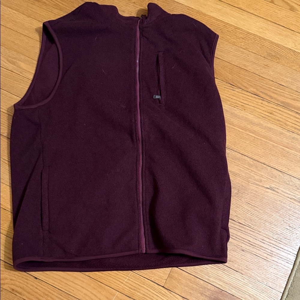 Chaps men's burgundy fleece jacket - xl/tg - Ralph Lauren collection